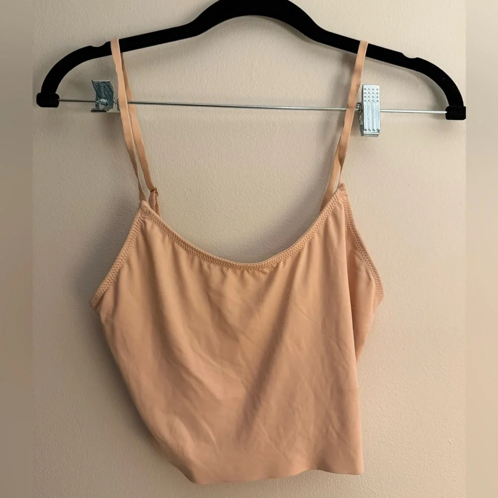 Urban Outfitters Out From Under Micro Fusion Low-Back Bra Top in Beige - Picture 3 of 5